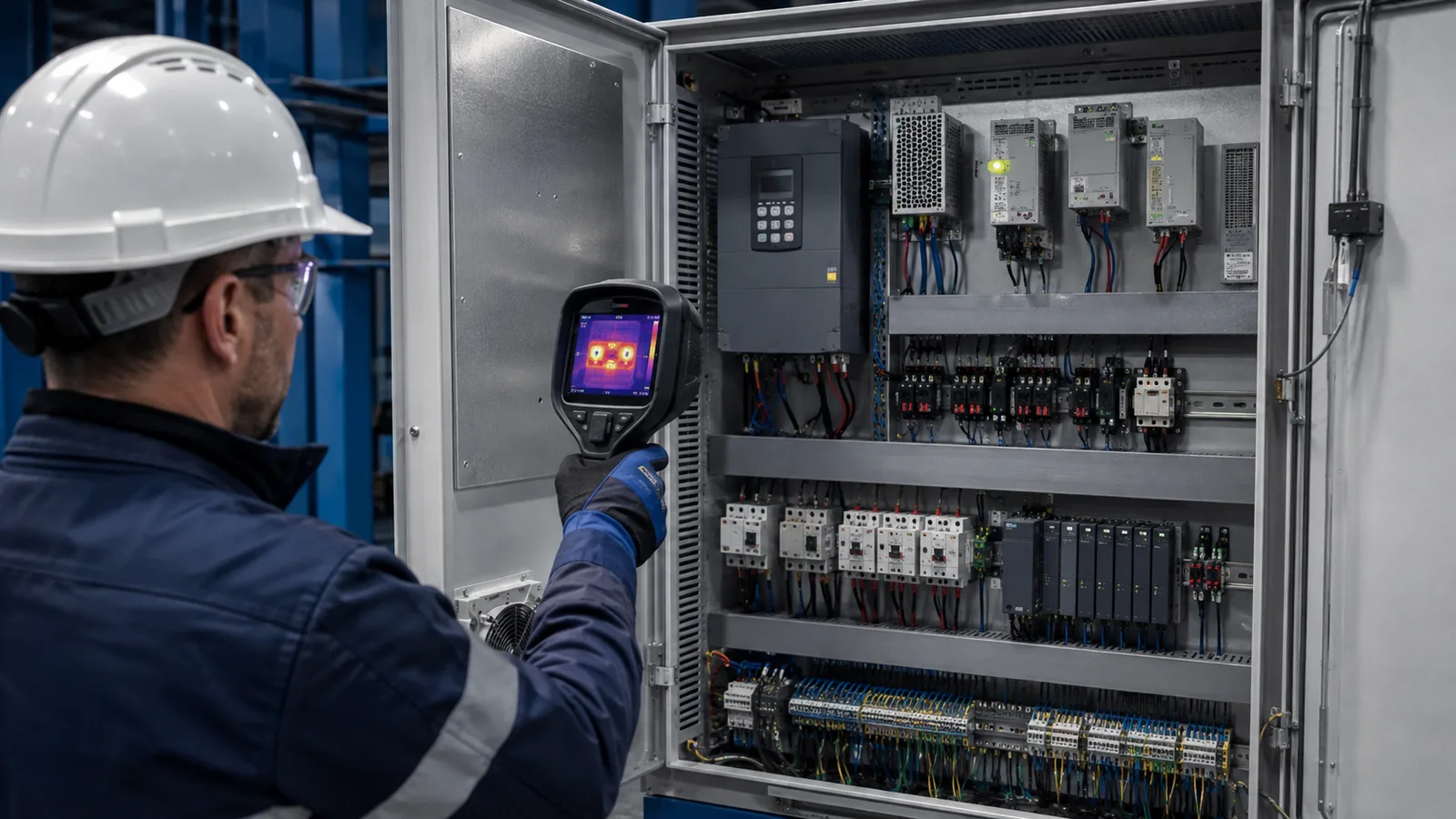 Diagnostic thermique d’une armoire électrique avec caméra thermique